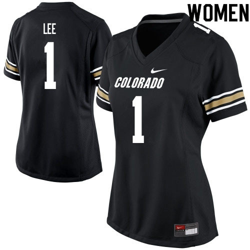 Women #1 Donovan Lee Colorado Buffaloes College Football Jerseys Sale-Black